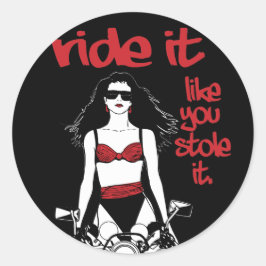 Het lijkt alsof je het tegenhoudt ronde sticker