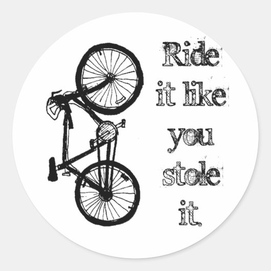 Het lijkt alsof je het tegenhoudt ronde sticker (Voorkant)