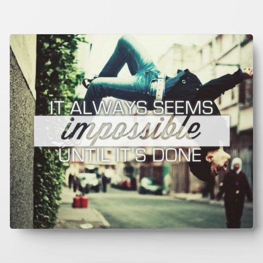 Het lijkt altijd onmogelijk - Motivatie prijsopgav Fotoplaat (Voorkant)