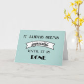 Het lijkt altijd onmogelijk om een afstuderen of b kaart (Gele Bloem)