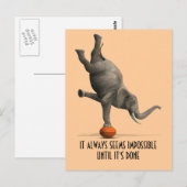 Het lijkt altijd onmogelijk tot het is gedaan briefkaart (Voorkant / Achterkant)