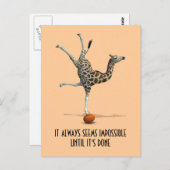 Het lijkt altijd onmogelijk tot het is gedaan briefkaart (Voorkant / Achterkant)