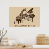 Het lijkt altijd onmogelijk tot het is gedaan poster (Keuken)