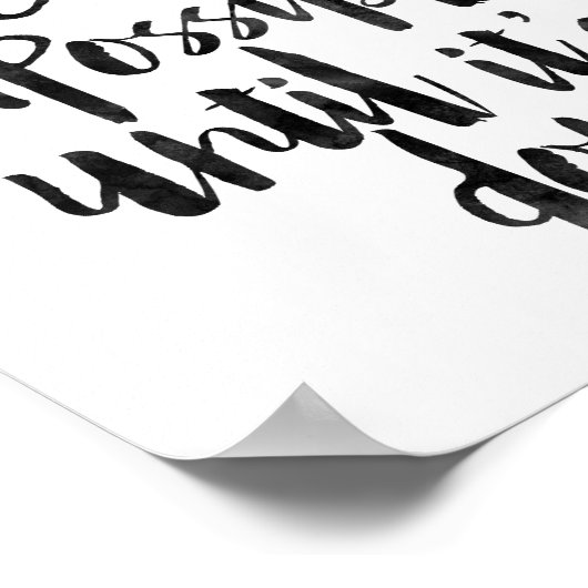 Het lijkt altijd onmogelijk tot het is gedaan poster (Hoek)