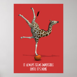 Het lijkt altijd onmogelijk tot het Slogan heeft g Poster