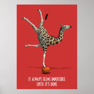 Het lijkt altijd onmogelijk tot het Slogan heeft g Poster