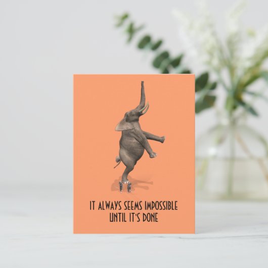 het lijkt altijd onmogelijk totdat het gedaan is briefkaart (Staand voorkant)