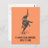 het lijkt altijd onmogelijk totdat het gedaan is briefkaart (Voorkant / Achterkant)