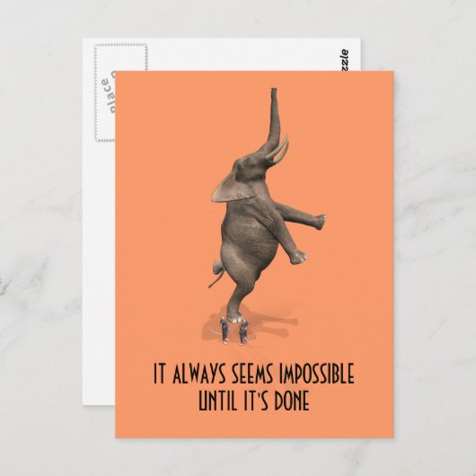 het lijkt altijd onmogelijk totdat het gedaan is briefkaart (Voorkant / Achterkant)