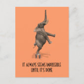 het lijkt altijd onmogelijk totdat het gedaan is briefkaart (Voorkant)