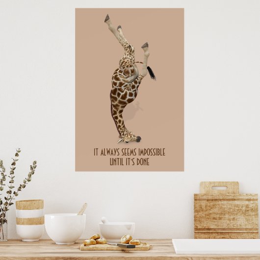 Het lijkt altijd onmogelijk totdat het klaar is me poster (Keuken)