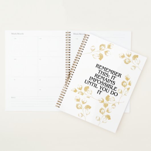Het lijkt altijd onmogelijk, totdat je het doet .m planner (Display)