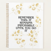 Het lijkt altijd onmogelijk, totdat je het doet .m planner (Voorkant)