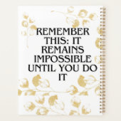 Het lijkt altijd onmogelijk, totdat je het doet .m planner (Achterkant)