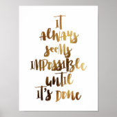 het lijkt altijd onmogelijk zolang het niet gedaan poster (Voorkant)