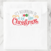 Het lijkt een beetje op Kerstmis. Rechthoekige Sticker (Tas)