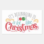 Het lijkt een beetje op Kerstmis. Rechthoekige Sticker (Voorkant)