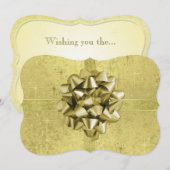 Het lijkt op een Gold Foil kerstcadeau Feestdagenkaart (Voorkant / Achterkant)