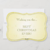 Het lijkt op een Gold Foil kerstcadeau Feestdagenkaart (Achterkant)