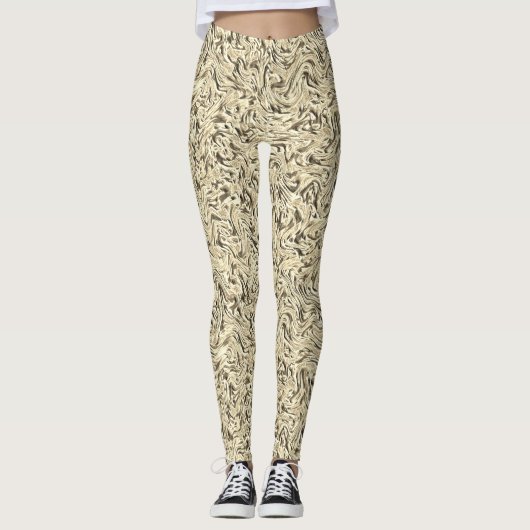 Het lijkt op een wand met een textuur in beige tin leggings (Voorkant)
