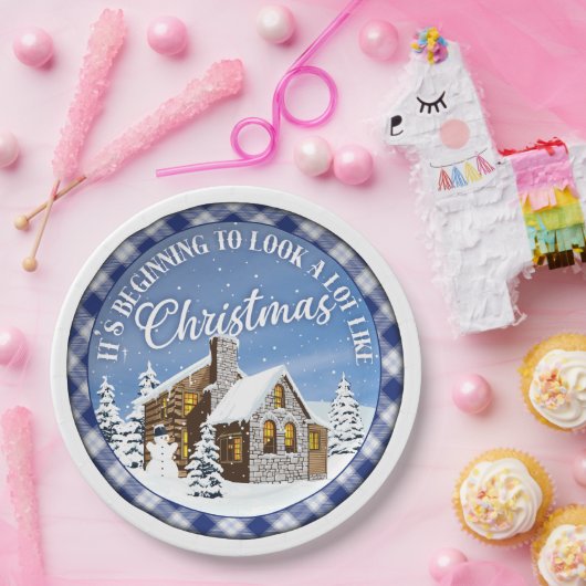 Het lijkt veel op kerstpapieren Borden Papieren Bordje (Feest)