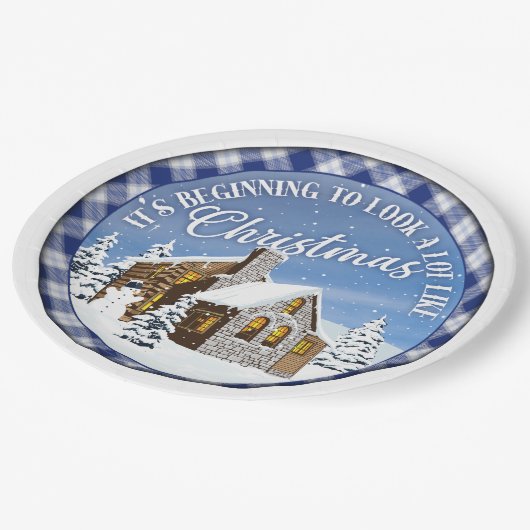 Het lijkt veel op kerstpapieren Borden Papieren Bordje (Gekanteld)