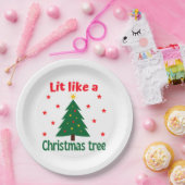 Het lijkt wel een kerstkerstkerstboom. papieren bordje (Feest)