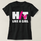 Het lijkt wel een meisje met martiale kunsten Kick T-shirt (Design voorkant)