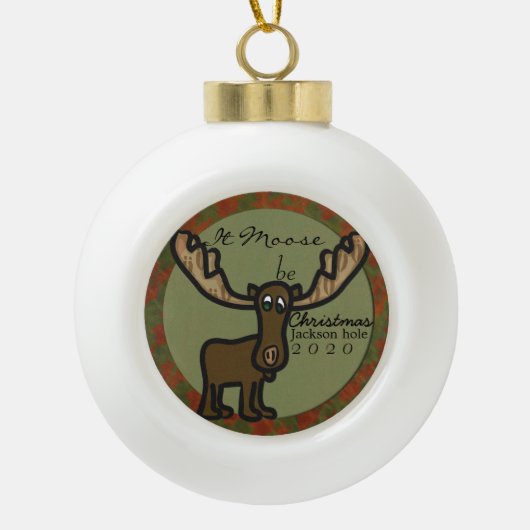 Het lijkt wel Kerstmis. Keramische Bal Ornament (Voorkant)