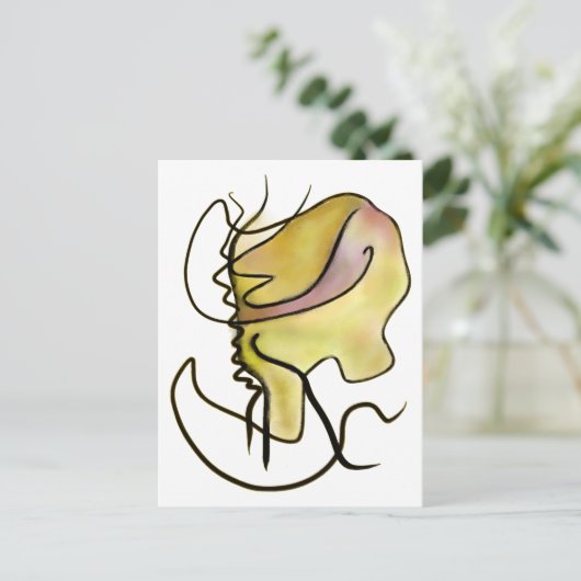 Het lijnmonster briefkaart (Staand voorkant)