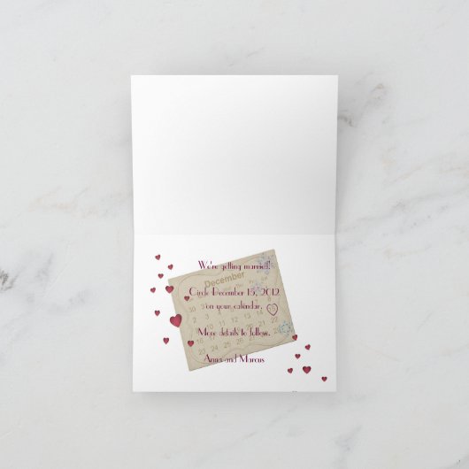 Het Lijst Datum opslaan Aankondiging (Binnen)