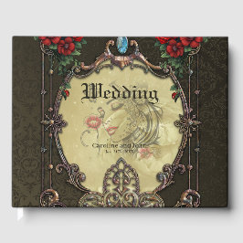 Het lijst heeft een weelderig design gastenboek
