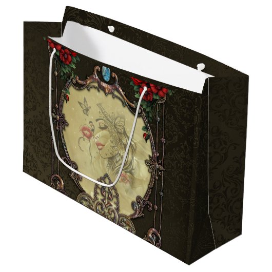 Het lijst heeft een weelderig design groot cadeauzakje (Voorkant Gekanteld)