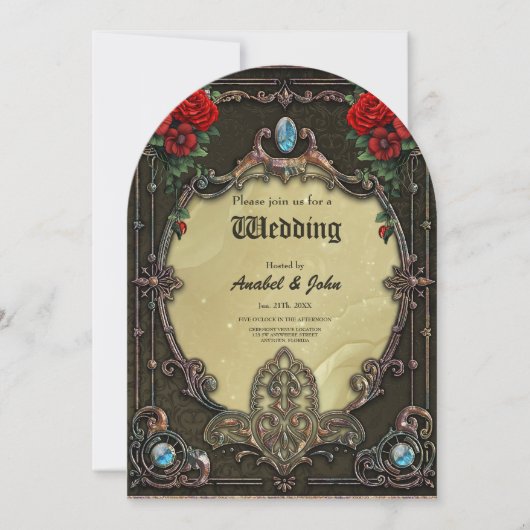 Het lijst heeft een weelderig design kaart (Voorkant)