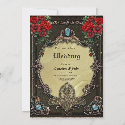 Het lijst heeft een weelderig design kaart (Voorkant)