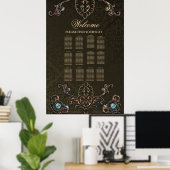 Het lijst heeft een weelderig design poster (Thuiskantoor)