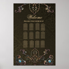 Het lijst heeft een weelderig design poster