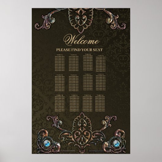 Het lijst heeft een weelderig design poster (Voorkant)