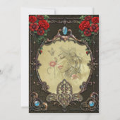 Het lijst heeft een weelderig design save the date (Achterkant)