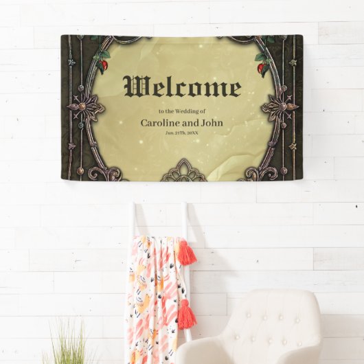 Het lijst heeft een weelderig design spandoek (Insitu)