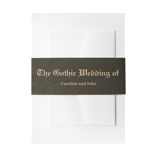 Het lijst heeft een weelderig design uitnodigingen wikkel (Voorkant Voorbeeld)