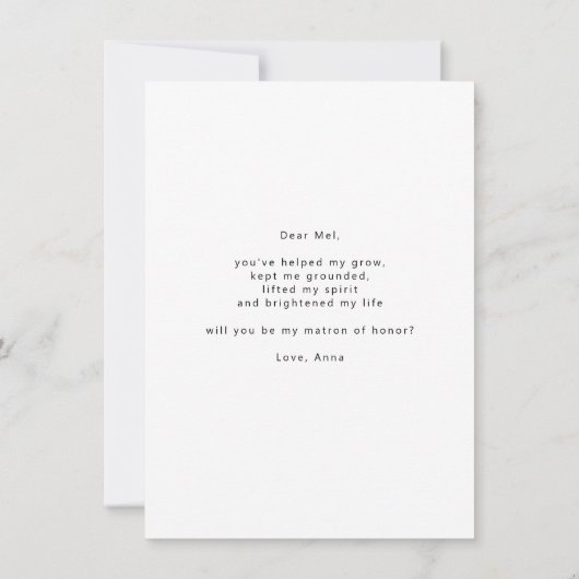 Het lijst van Arch zal je mijn matroos zijn. Bedankkaart (Achterkant)