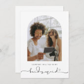 Het Lijst van Arch zal u mijn Bridesmaid- Kaart zi (Voorkant / Achterkant)