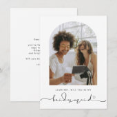 Het Lijst van Arch zal u mijn Bridesmaid- Kaart zi (Voorkant / Achterkant)