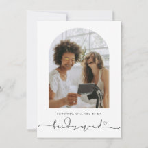 Het Lijst van Arch zal u mijn Bridesmaid- Kaart zi
