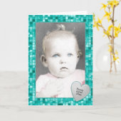 Het Lijst van de foto - het Blauwgroen Decoratieve Kaart (Gele Bloem)