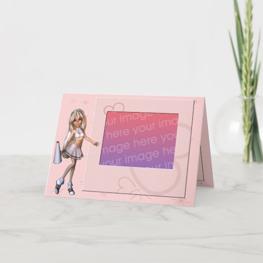 Het Lijst van de Foto van Cheerleader Kaart (Voorkant)