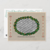 Het Lijst van de Foto van de Kerstkaart van Feestdagenkaart (Voorkant / Achterkant)