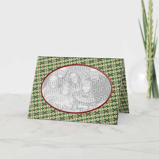 Het Lijst van de Foto van Kerstmis Feestdagen Kaart (Voorkant)