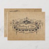 Het  Lijst van de overlapping denken van u 2 Brief Briefkaart (Voorkant / Achterkant)